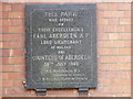 Information plaque at The Gate House at Lurgan Park