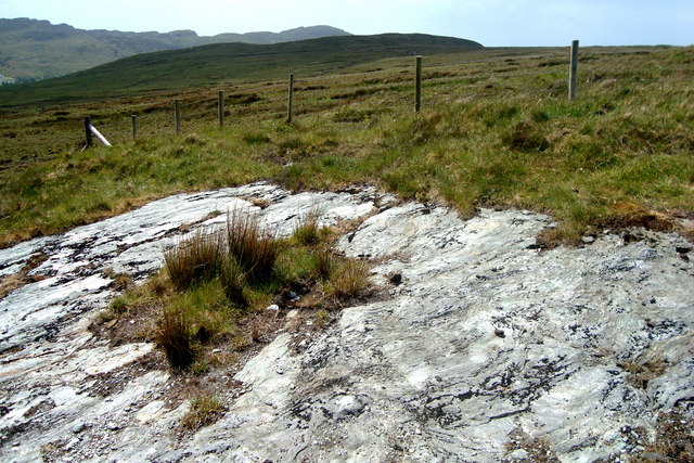 Exposed rock: Strath Bruithna