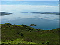 NG7713 : Moorland above the Sound of Sleat by Dave Fergusson