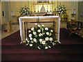 Floral displays within The Assumption of Our Lady, Englefield Green