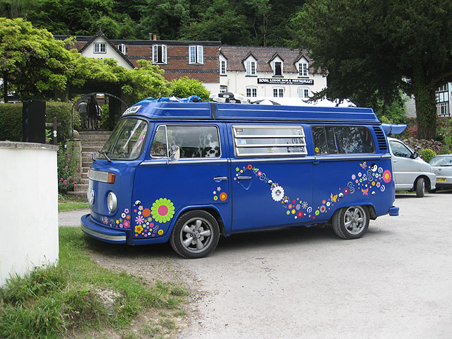 Flowery VW Camper