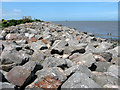 Flood defence wall at Stolford