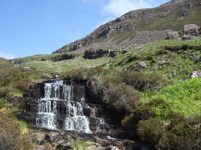Waterfall on the Allt Smioresair below Slioch
