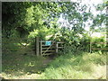 Gate as seen on the footpath from The Sun to Northcroft Road