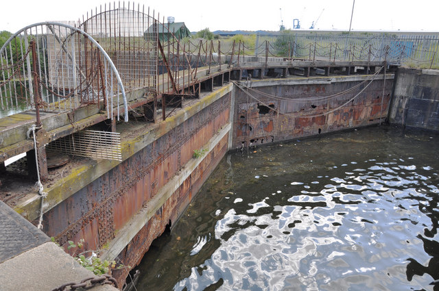 Old dock gates - Cardiff Bay