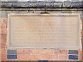 Plaque on the Old Town Hall, Wrentham