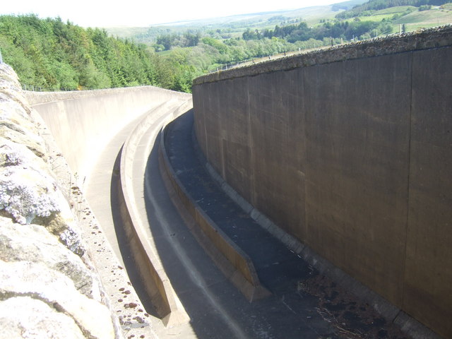 Spillway at Kielder Water Reservoir