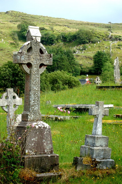 Crosses in graveyard near Glenties © louise price cc-by-sa/2.0 ...