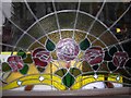 Stained glass window, Queen