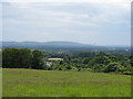 Hillside view across the busy A23 towards the South Downs