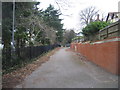 Fence and red wall