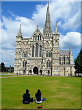 SU1429 : Salisbury Cathedral Close by Jonathan Billinger