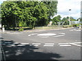 Mini roundabout at the western end of Walpole Road