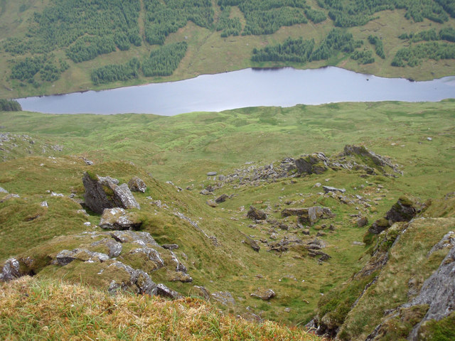 The steep south face of Beinn Lochain