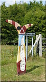 SU8404 : Emperor Way - National Cycle Network Milepost by Peter Trimming