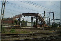 SJ8597 : Footbridge, Ardwick Station by David Long
