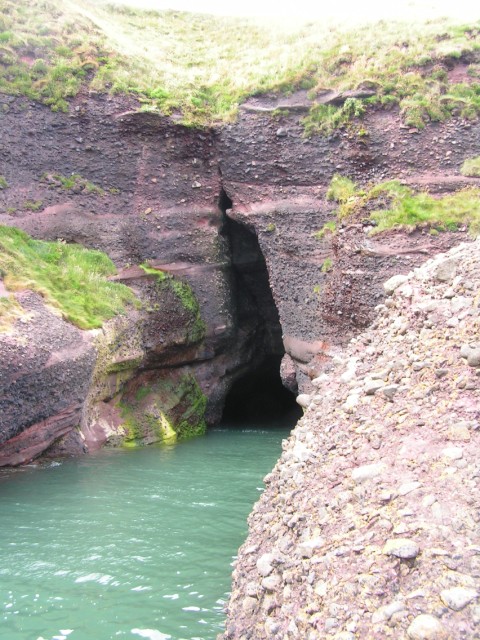 Cave at Black Cove on Barlocco shoreline