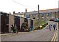 Fishing sheds along Main Street, Seahouses