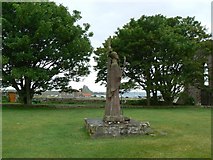 NU1241 : St Aidan with Lindisfarne Castle behind by James Allan