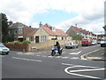 Motorbike about to emerge from Chantry Road into Brockhurst Road