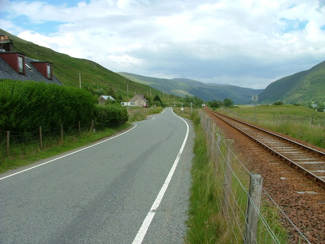 Road and rail at Balnacra