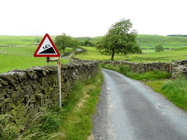 Steep hill out of Newby