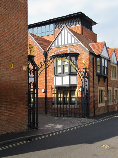 The Brewery gates