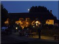 Woolsbridge: moon over the Old Barn Farm Inn