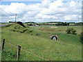 Road bridge over disused railway, and railway bridge over burn, near Gilmourton, Lanarkshire