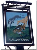 SZ2898 : Sign for the Hare and Hounds by Maigheach-gheal