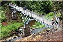 NU0702 : Visitors on the Iron Bridge, Cragside by Andy F