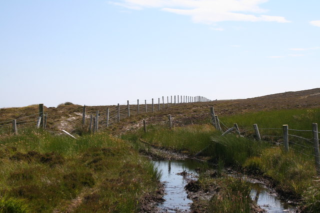 Water-logged track and fences