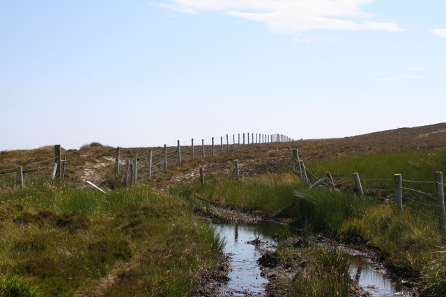 water-logged-track-and-fences-dr-neil-clifton-cc-by-sa-2-0