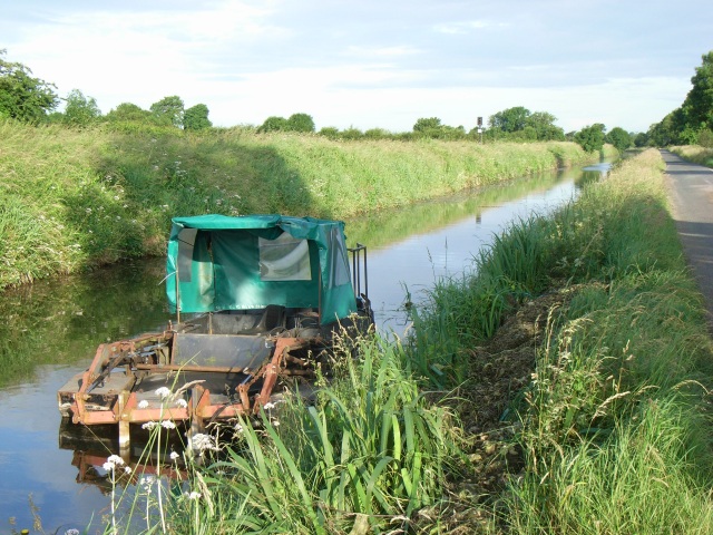 Weed cutting boat on the Royal Canal, near Enfield, Co. Meath