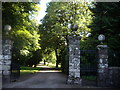 Gateposts at drive to Glenbervie House