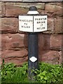 Milepost on the Trent & Mersey Canal