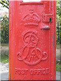 NZ2467 : Edward VII postbox, Church Avenue / St. Nicholas Avenue - royal cipher by Mike Quinn