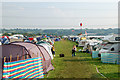 Glastonbury Festival - campsite under power lines