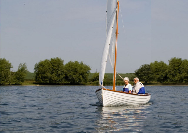 Maureen and Bill on Hornsea Mere in a Tideway