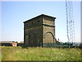 Disused water tower at Roils Head Reservoir