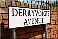 Street sign, Derryvolgie Avenue, Belfast (3of3)