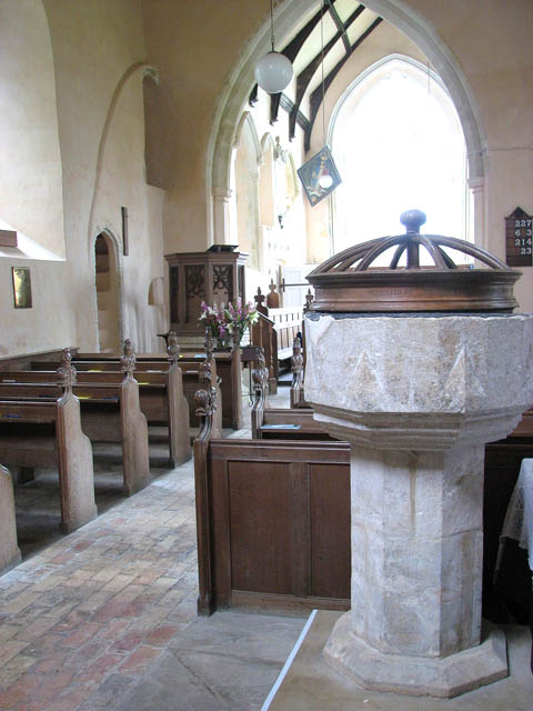 St Nicholas' church - C14 baptismal font