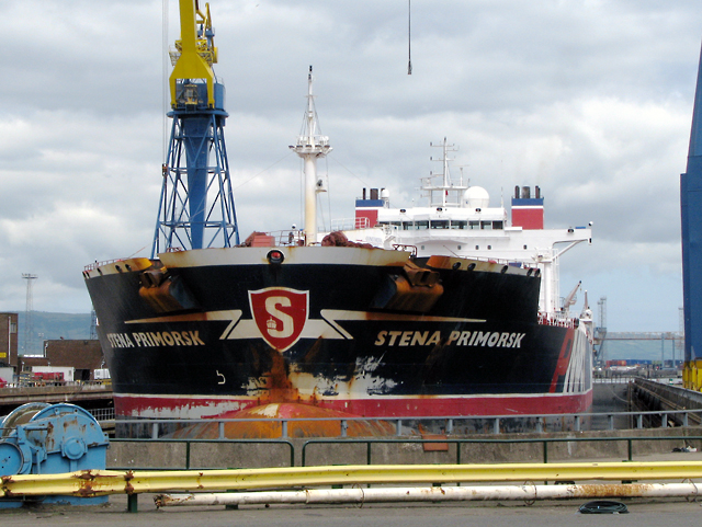 'Stena Primorsk' in dry dock, Belfast