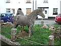 Sculpture of two Dartmoor ponies, Moretonhampstead