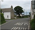 Approaching the deferred crossroads at Maenaddwyn from the west