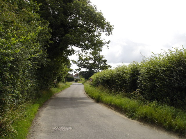 Entering Wickham Market from the west