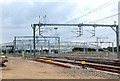 West coast main line railway at Rugby looking west