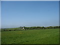 View across fields towards Hafod Onnen and Bodelffra