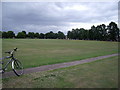 View SE across playing fields in Bush Hill Park