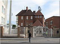 SK5837 : Trent Bridge Cricket Ground: pavilion and gates by John Sutton